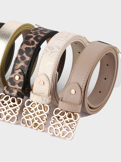 Cinturón polipiel detalle metálico 2