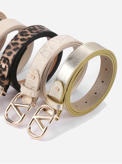 Cinturón polipiel detalle metálico 2