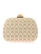 Bolso clutch de fiesta rafia contraste beige