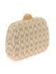 Bolso clutch de fiesta rafia contraste beige