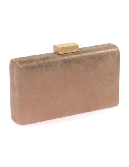 Bolso clutch de fiesta polipiel taupe