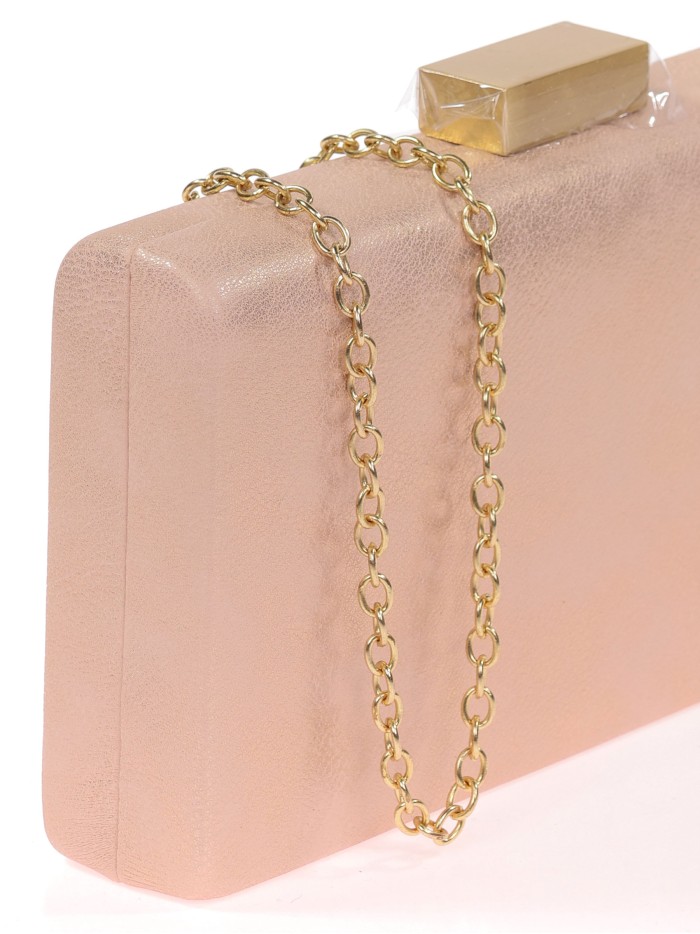 Bolso clutch de fiesta polipiel rosa
