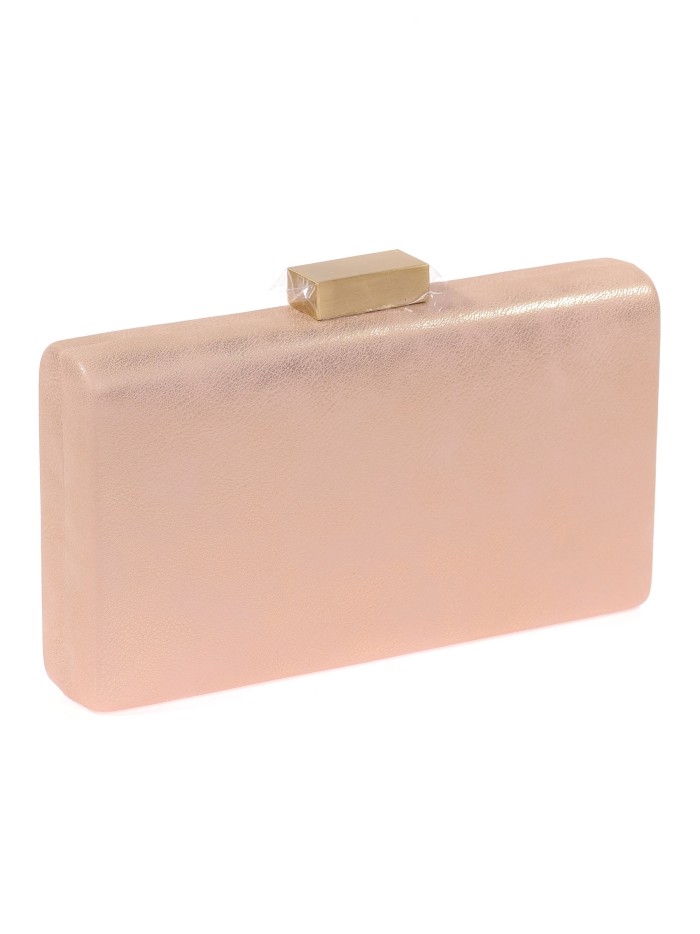 Bolso clutch de fiesta polipiel rosa