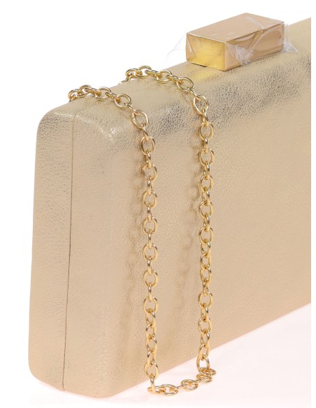 Bolso clutch de fiesta polipiel oro
