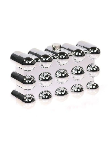 Bolso clutch de fiesta metálico plata