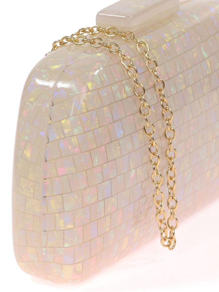 Bolso clutch de fiesta nácar nacar