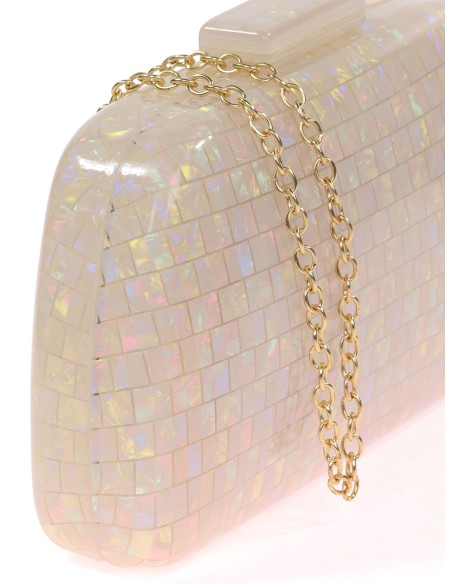 Bolso clutch de fiesta nácar nacar