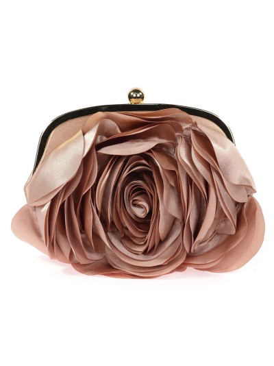 Bolso clutch de fiesta flor gold