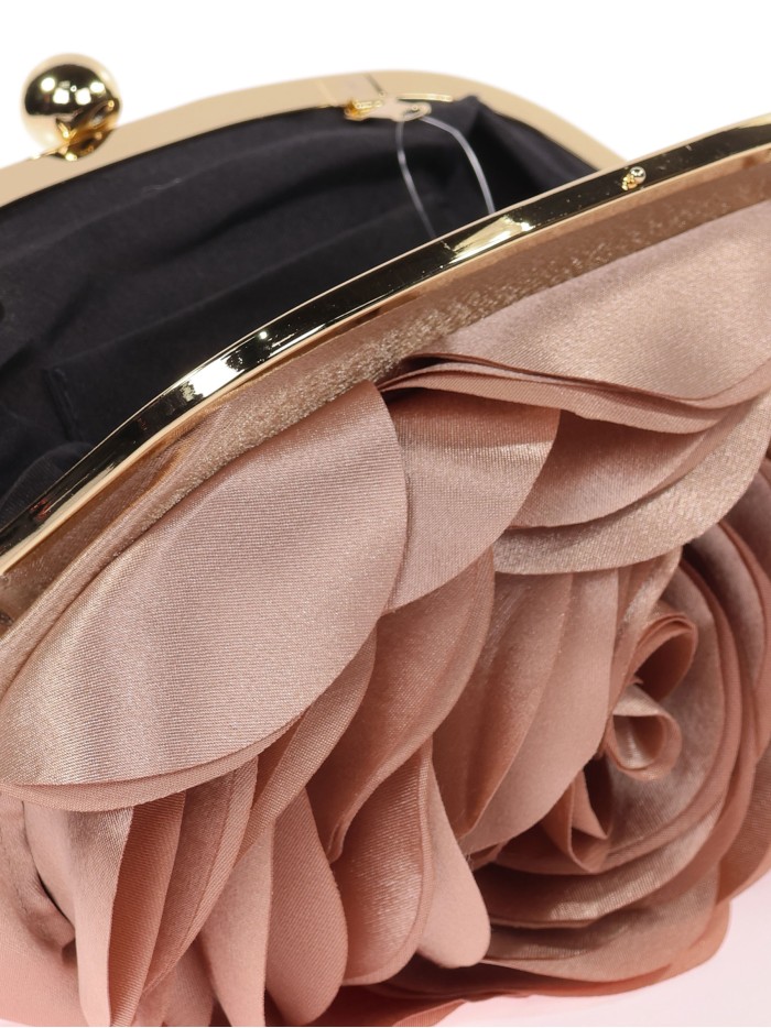 Bolso clutch de fiesta flor gold