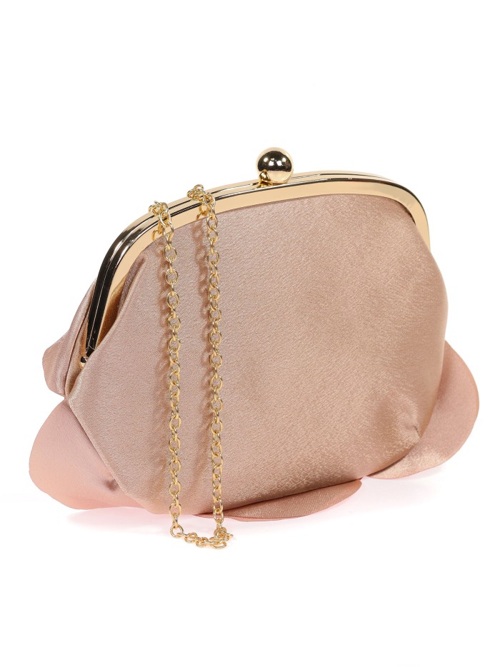 Bolso clutch de fiesta flor gold