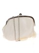 Bolso clutch de fiesta flor beige