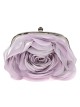 Bolso clutch de fiesta flor plata