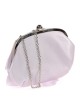 Bolso clutch de fiesta flor plata