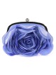 Bolso clutch de fiesta flor celeste