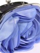 Bolso clutch de fiesta flor celeste