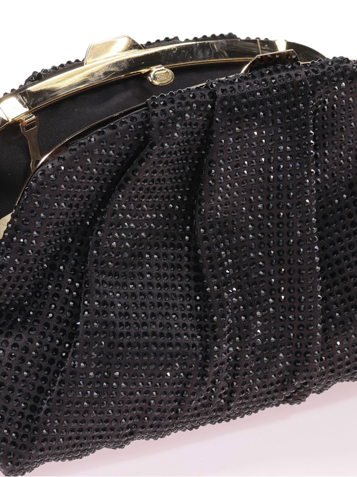 Cartera de fiesta pedrería negro