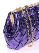 Bolso clutch de fiesta polipiel trenzado azul-morado