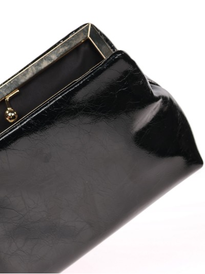 Cartera de fiesta acharolado negro 2