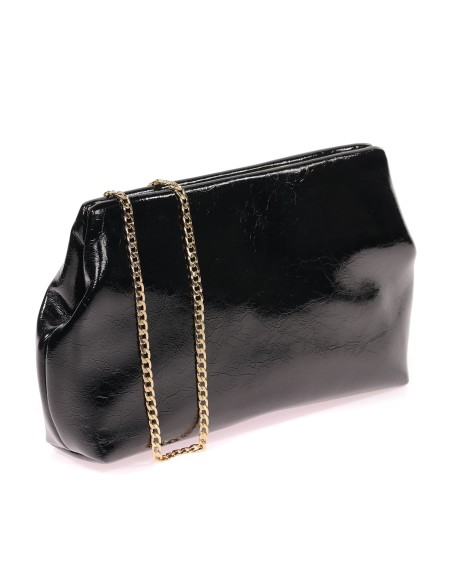 Cartera de fiesta acharolado negro