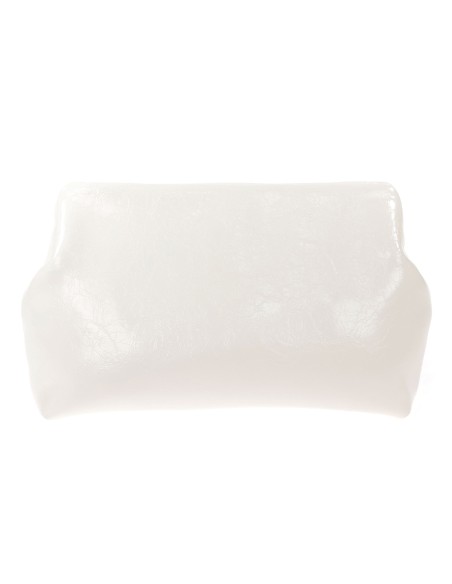 Cartera de fiesta acharolado blanco
