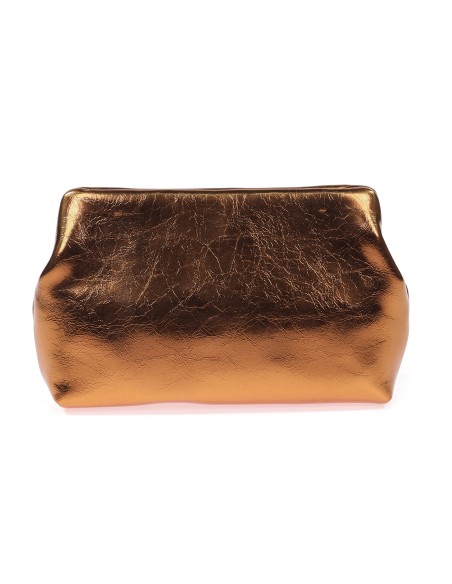 Cartera de fiesta acharolado bronce