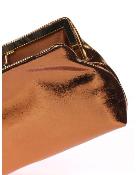 Cartera de fiesta acharolado bronce