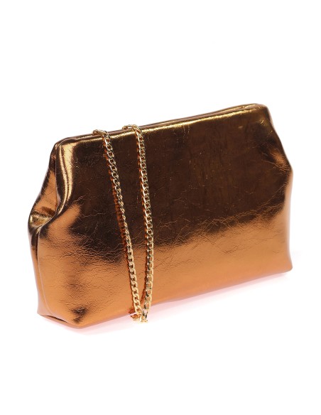 Cartera de fiesta acharolado bronce