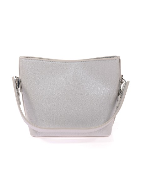 Mini saca de fiesta metalizada plata