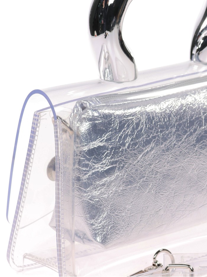 Mini bolso vinilo de fiesta plata