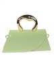 Mini bolso tote de fiesta acharolado verde-claro