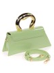 Mini bolso tote de fiesta acharolado verde-claro