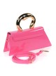 Mini bolso tote de fiesta acharolado fucsia