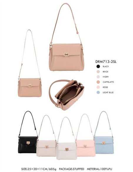 Mini bolso tote cierre metálico