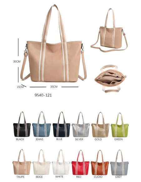 Bolso shopper franjas