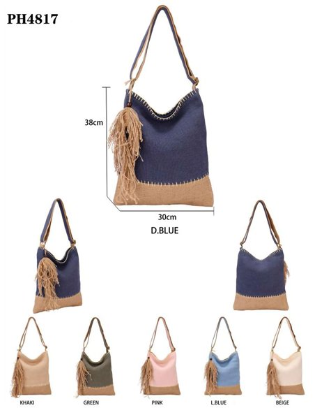 Bolso shopper lino colgador