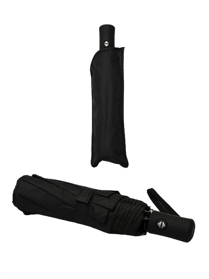 Paraguas plegable negro automático antiviento