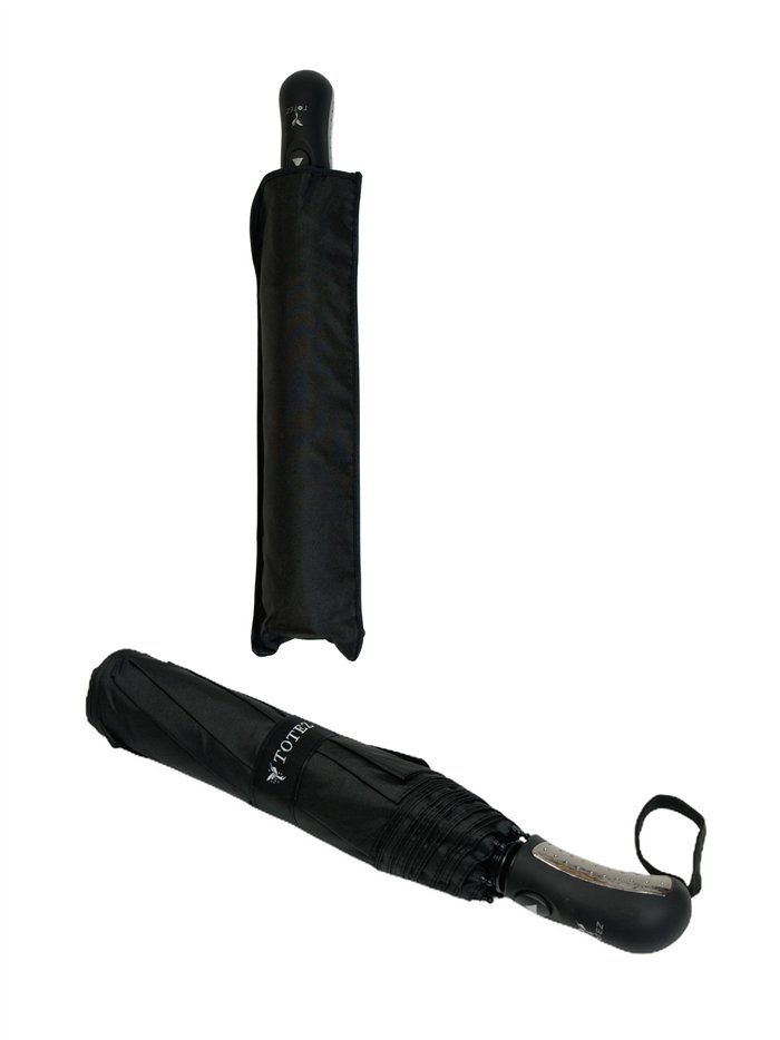 Paraguas plegable negro automático antiviento