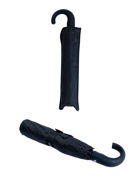 Paraguas plegable negro automático antiviento