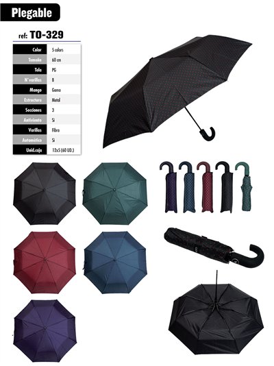 Paraguas plegable lunares automático antiviento