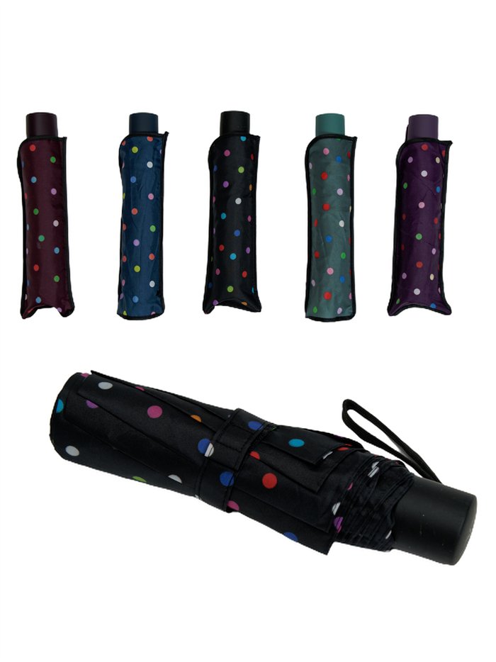 Paraguas plegable lunares no automático antiviento