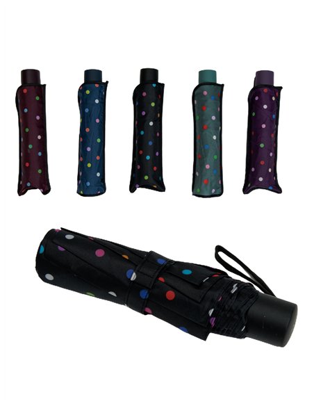 Paraguas plegable lunares no automático antiviento