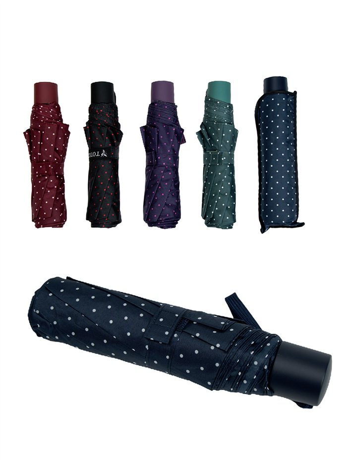 Paraguas plegable lunares no automático antiviento