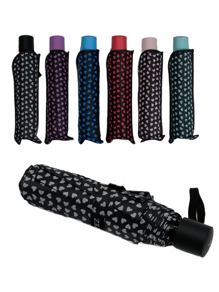 Paraguas plegable corazoncitos no automático antiviento