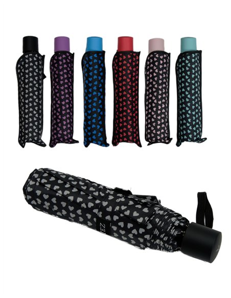 Paraguas plegable corazoncitos no automático antiviento