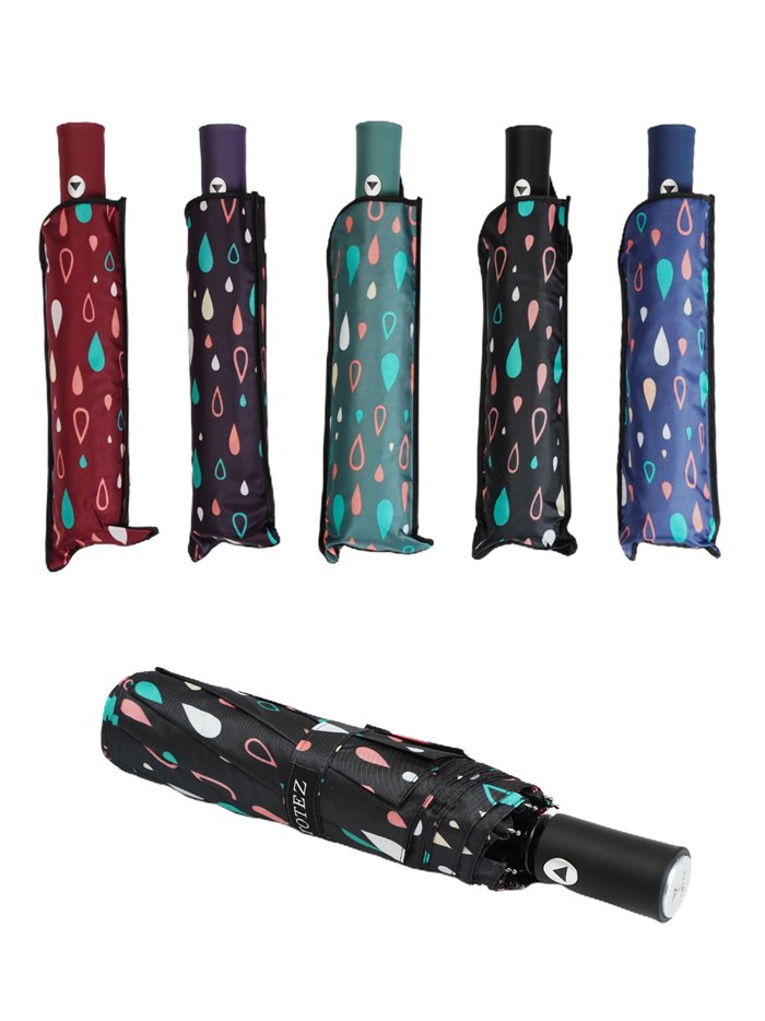 Ombrello pieghevole gocce di pioggia automatico antivento