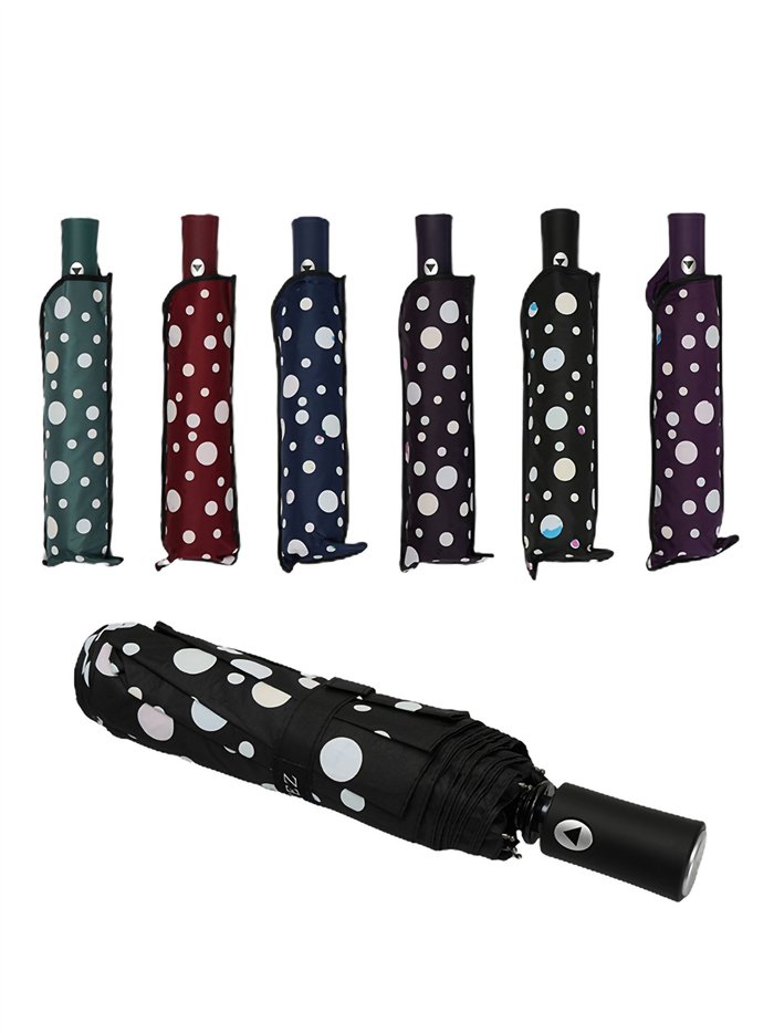 Paraguas plegable lunares mágicos cambia de color automático antiviento