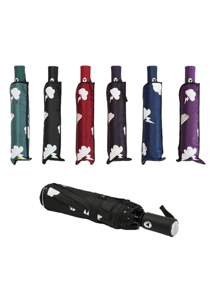 Paraguas plegable nubes mágicas cambia de color automático antiviento