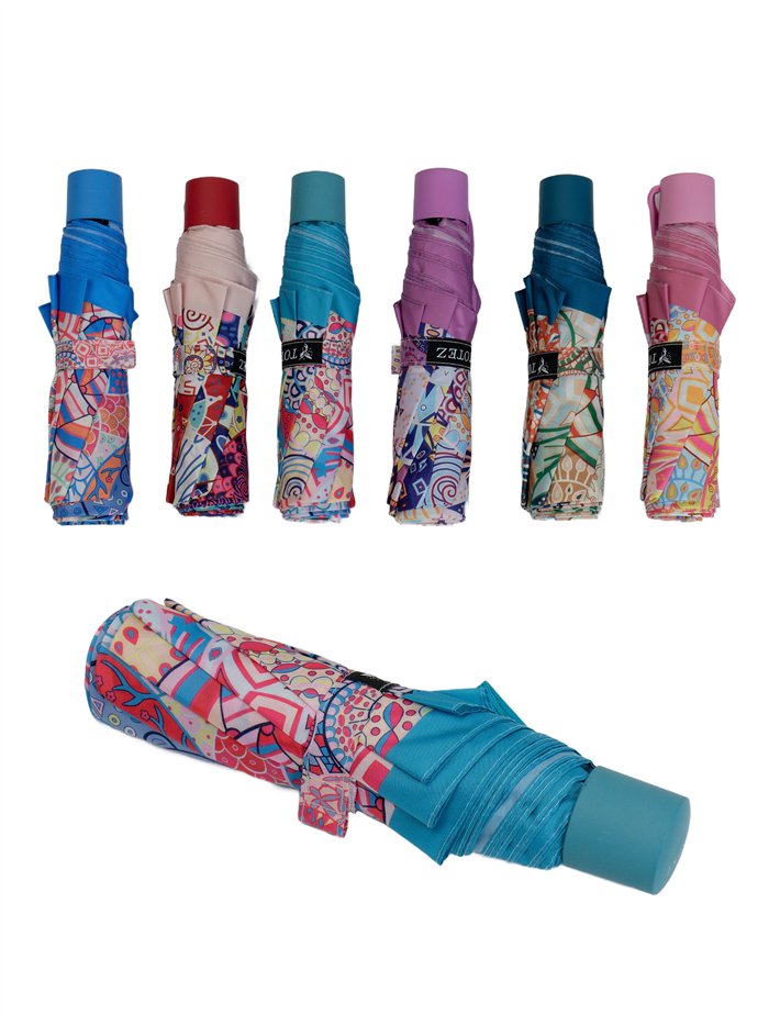 Paraguas plegable mandala no automático antiviento