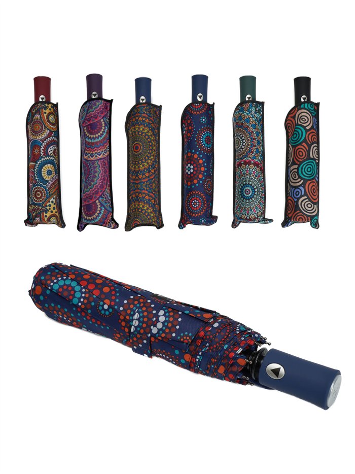 Paraguas plegable mandala automático antiviento