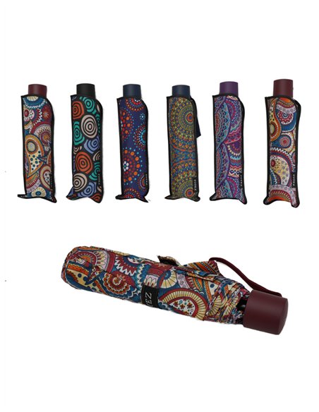 Paraguas plegable cachemir no automático antiviento